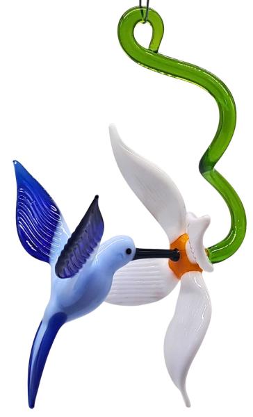 Blüte mit Kolibri, hängend